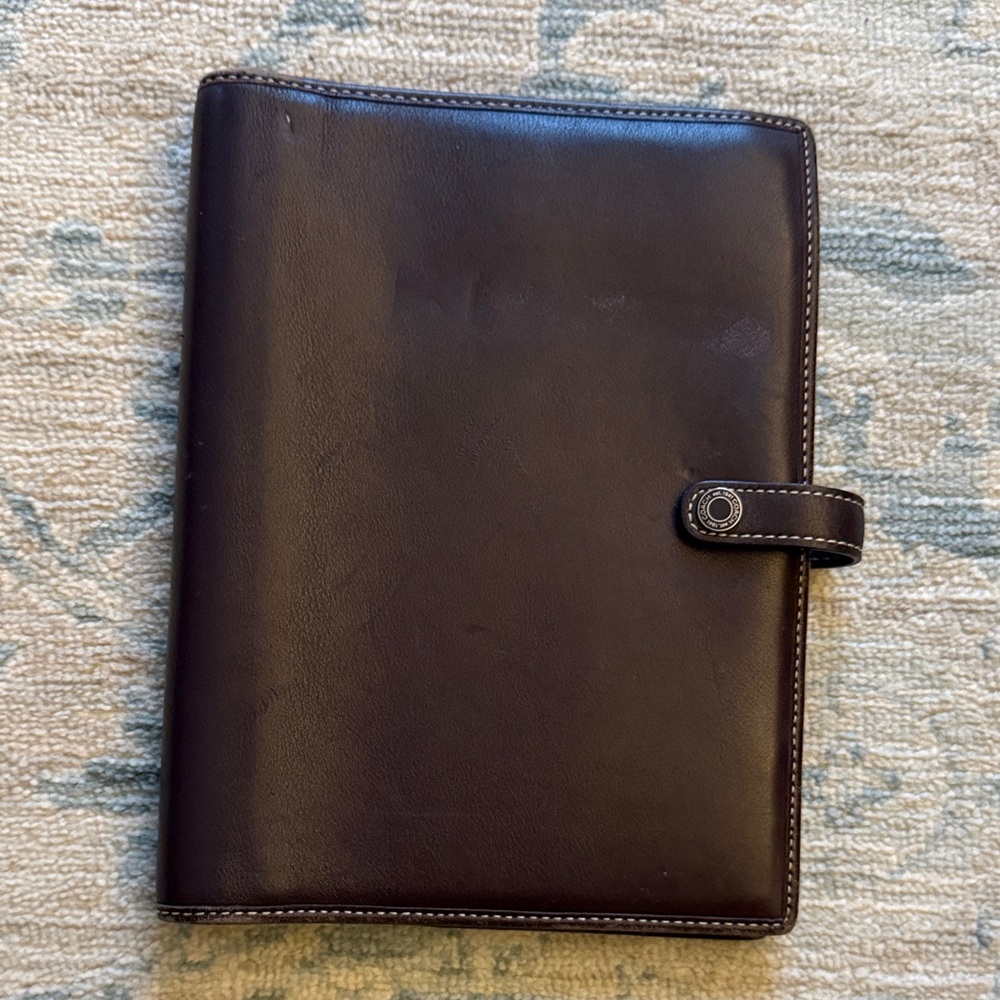 Dark purple Leather Planner Cover